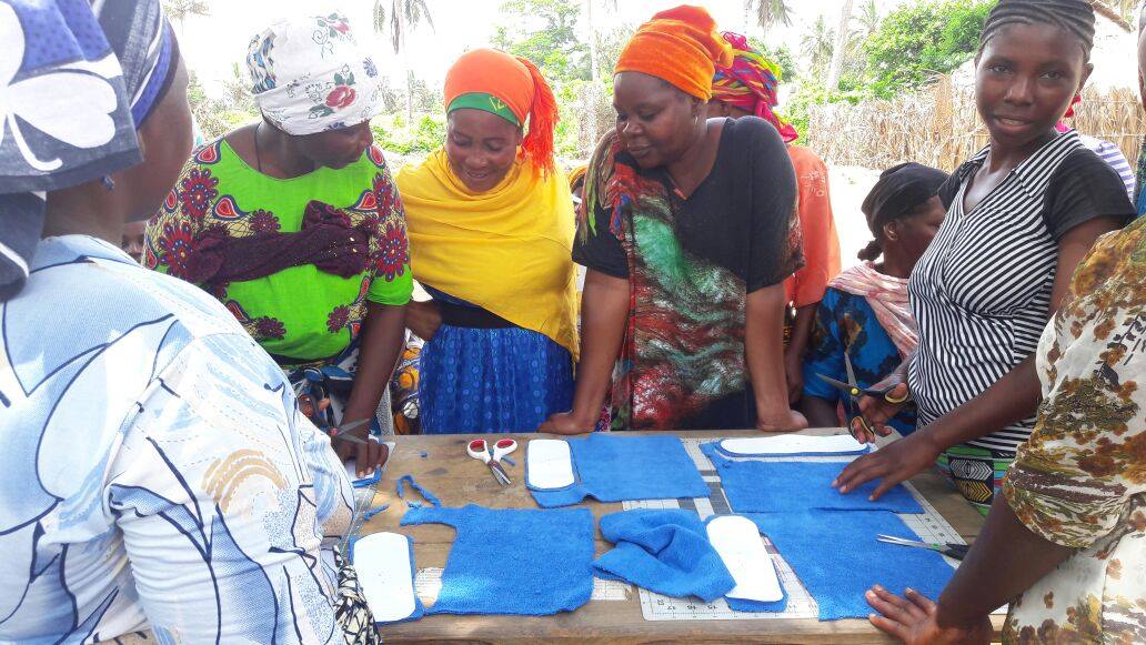 women working on pads